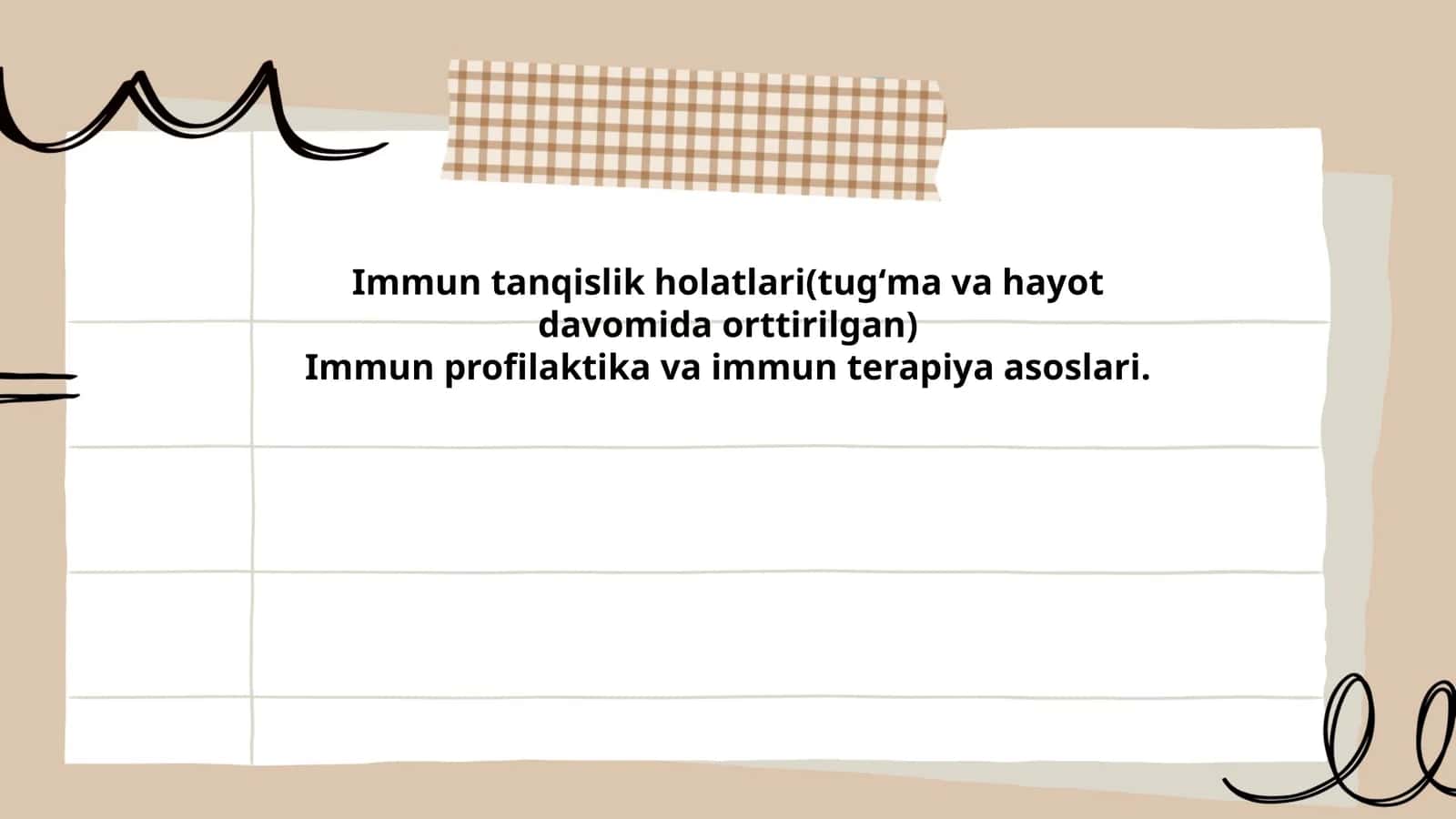 Immun tanqislik holatlari(tugʻma va hayot davomida orttirilgan) 1