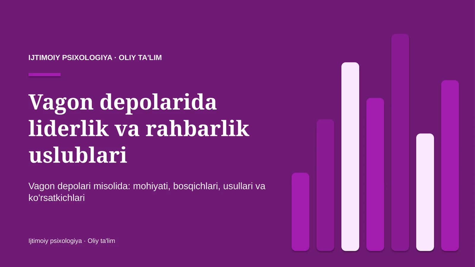 vagon depolarida liderlik va rahbarlik uslublari 4088 1