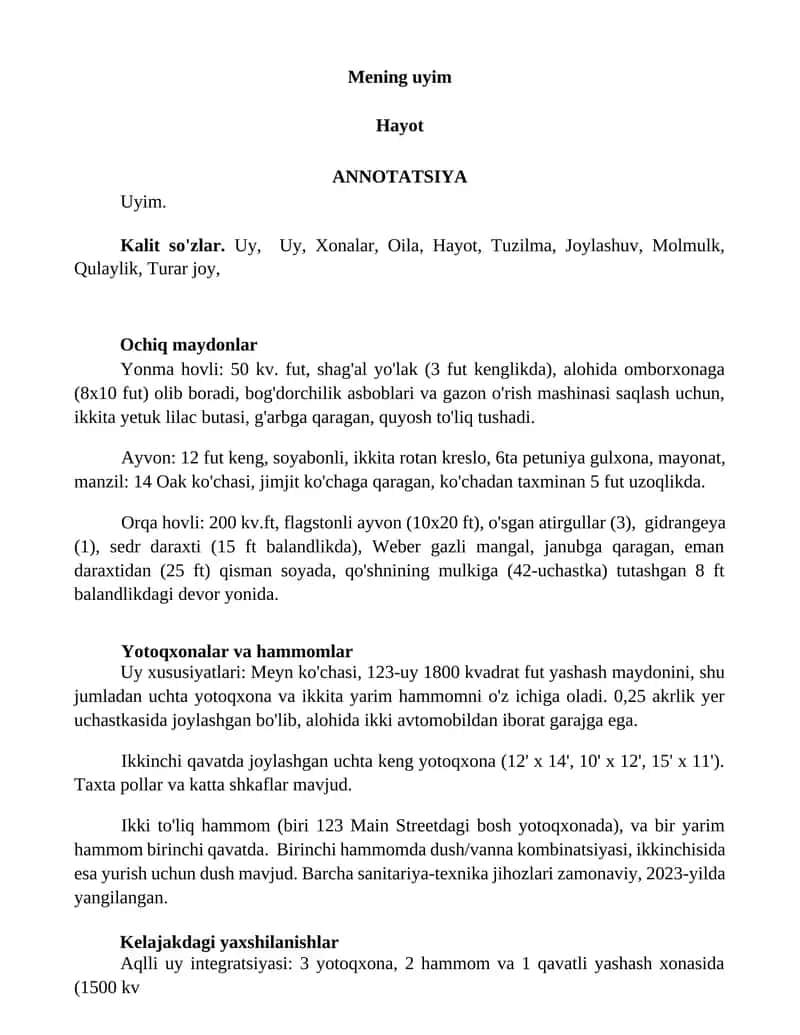 Mening uyim 1