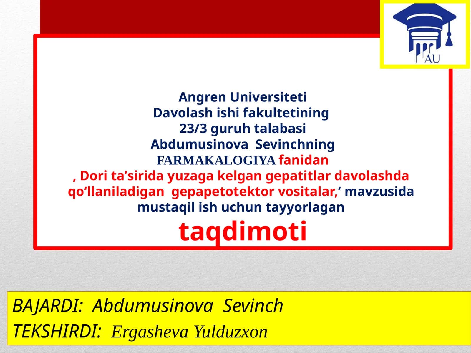 Dorita'siri dagakelgan gepatitlar ta'limi 1