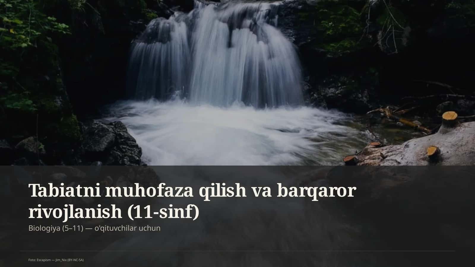 Tabiatni muhofaza qilish va barqaror rivojlanish (11-sinf) 1