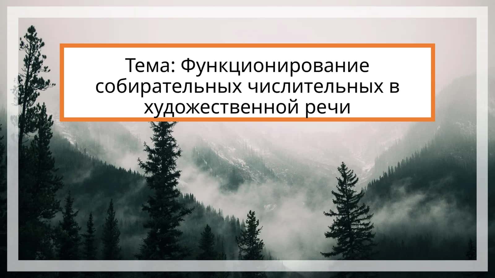 Функционирование собирательных числительных в художественной речи 1