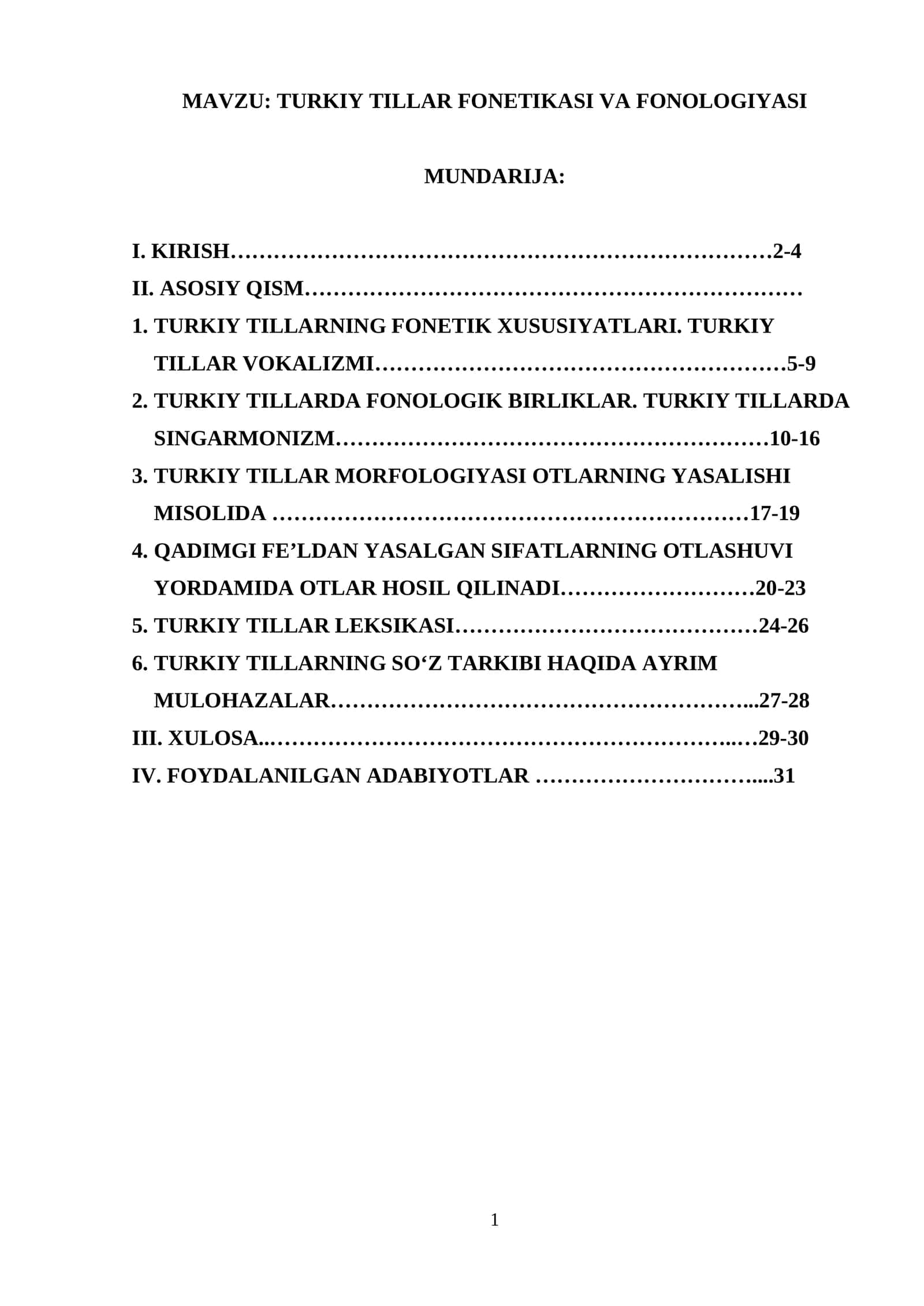 TURKIY TILLAR FONETIKASI VA FONOLOGIYASI 1
