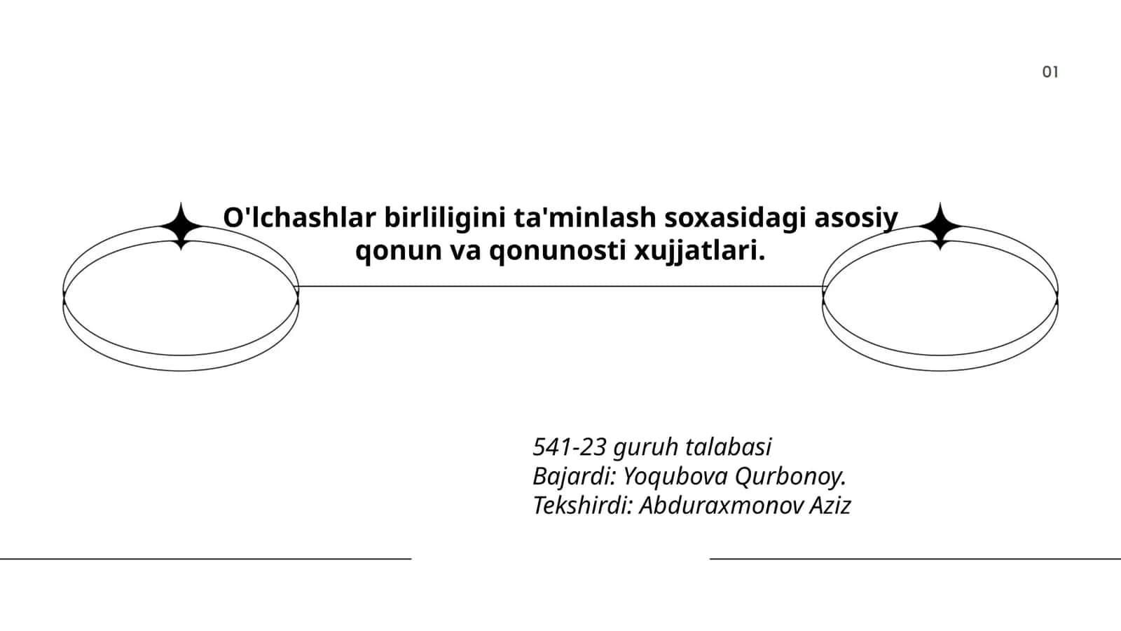 O'lchashlar birligini ta'minlash soxasi 1