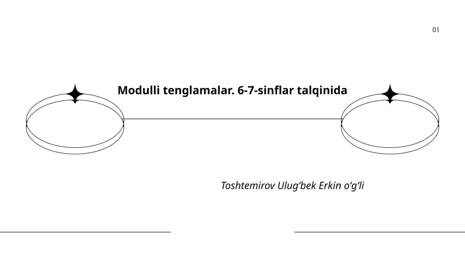Modulli tenglamalar. 6-7-sinflar talqinida 1