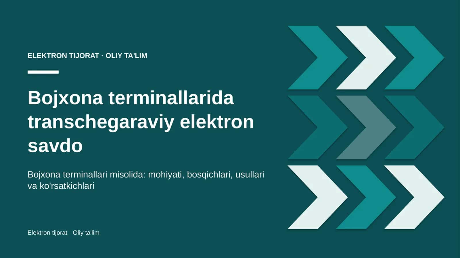 Bojxona terminallarida transchegaraviy elektron savdo 1