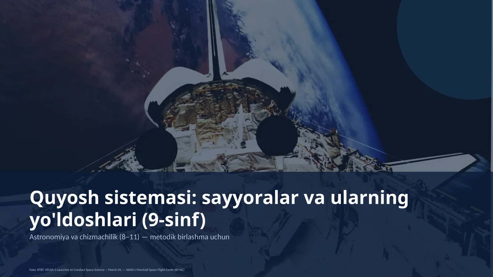 Quyosh sistemasi: sayyoralar va ularning yo'ldoshlari (9-sinf) 1