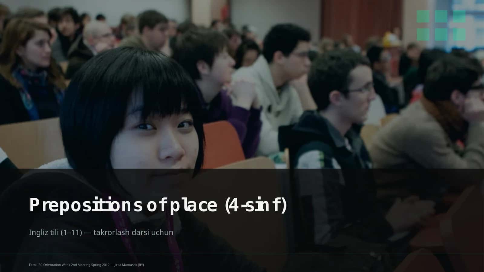 Prepositions of place (4-sinf) 1