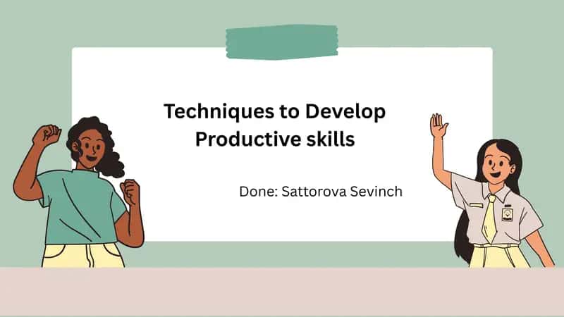 Productive skills 1