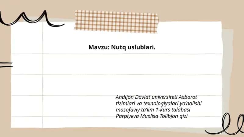 Nutq uslublari 1