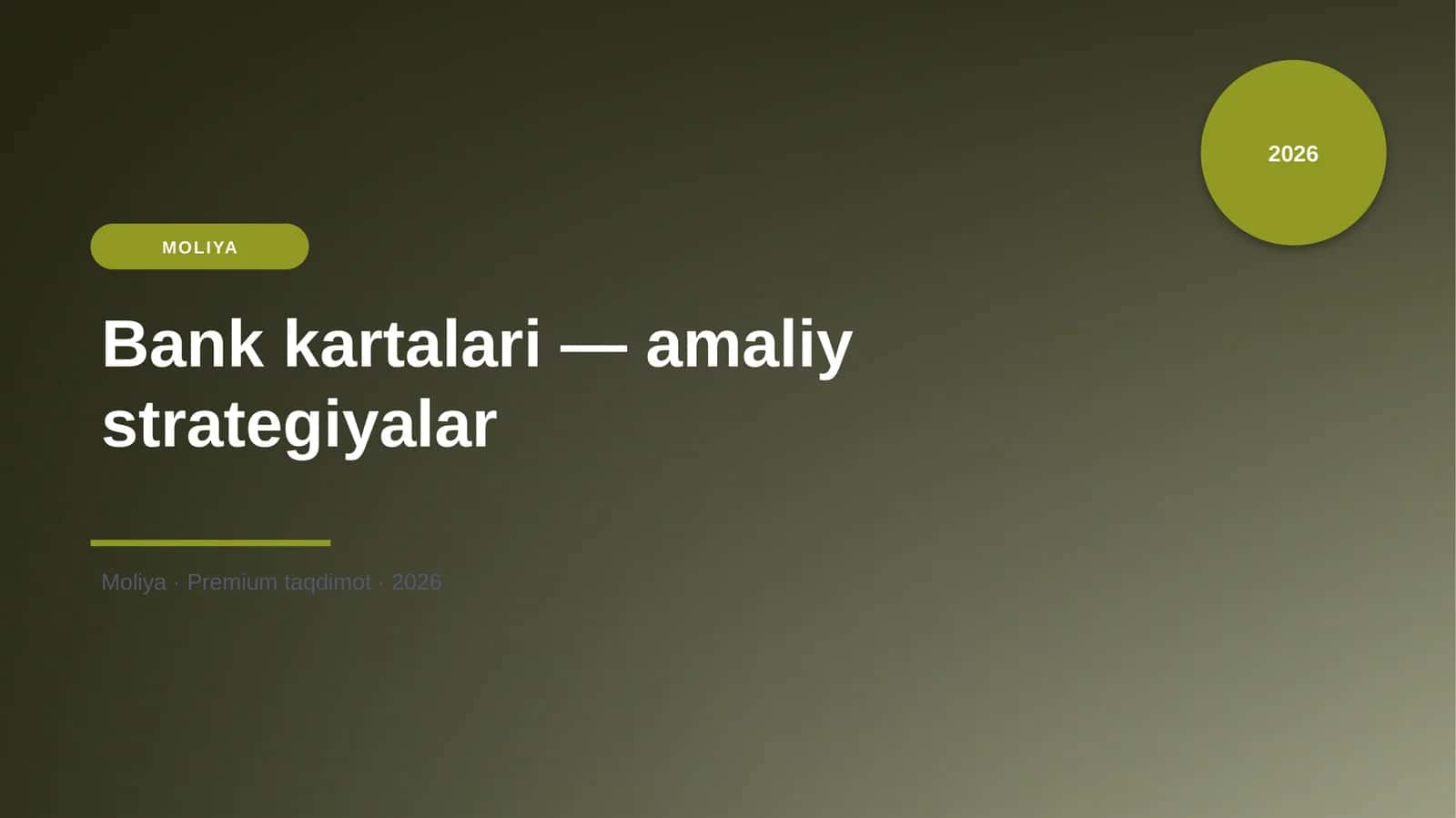 Bank kartalari — amaliy strategiyalar 1