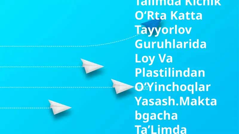 Maktabgacha Talimda Kichik OʻRta Katta Tayyorlov Guruhlarida Loy Va Plastilindan OʻYinchoqlar Yasash 1