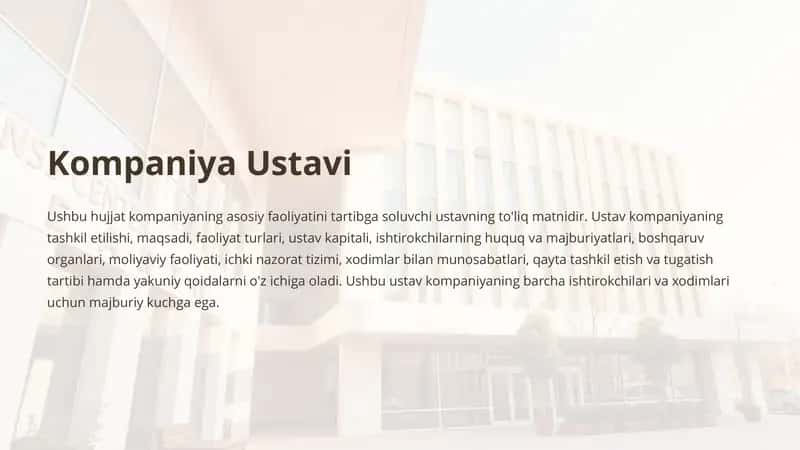 Kompaniya Ustavi 1