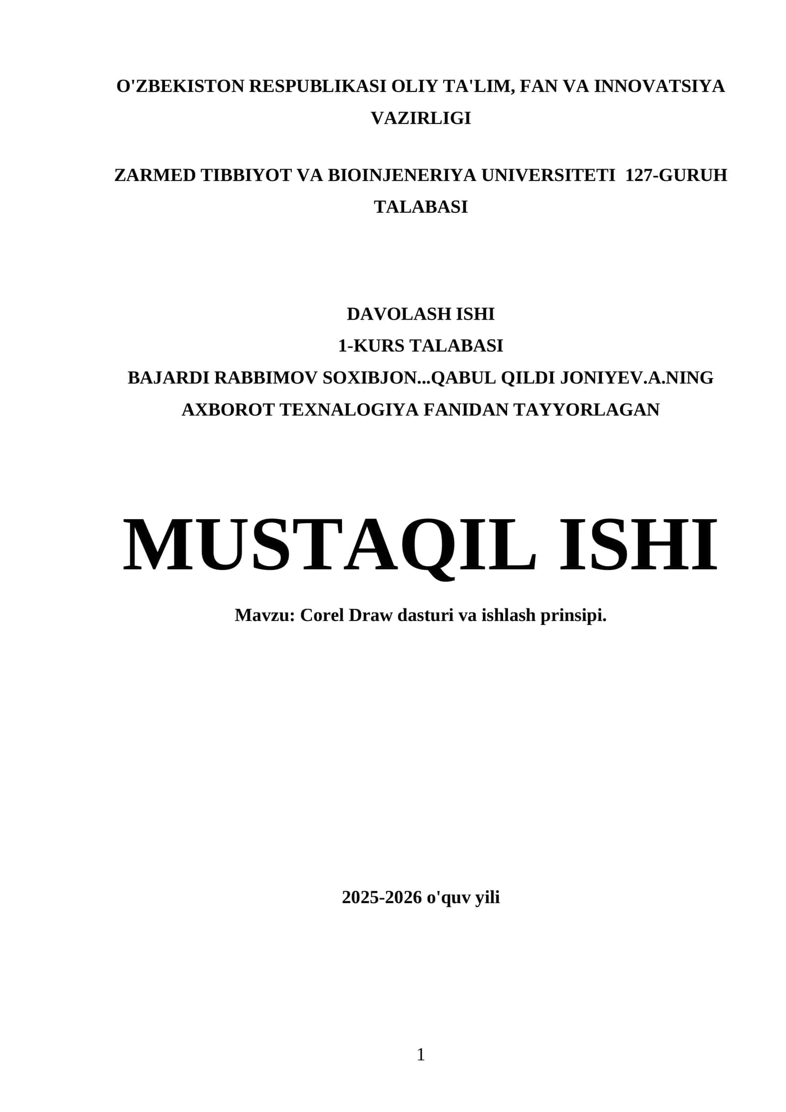 Corel Draw dasturi va ishlash prinsipi 1