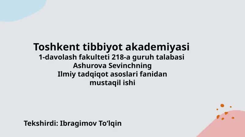 Axborotlarni qidirish usullari 1