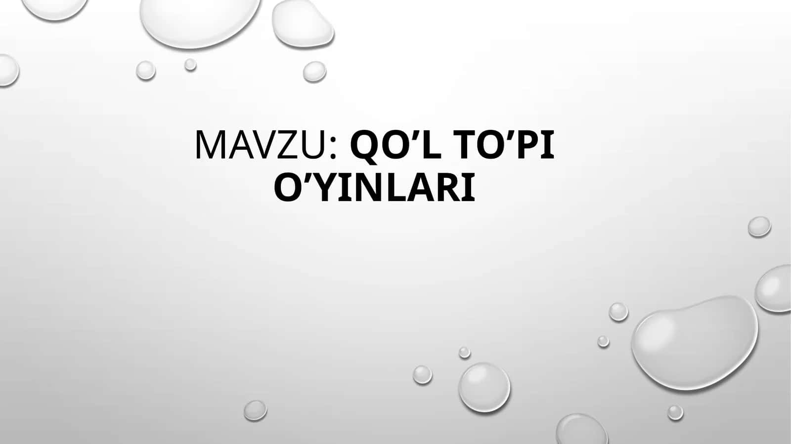 Ganbol ôyining rivojlanish tarixi 1