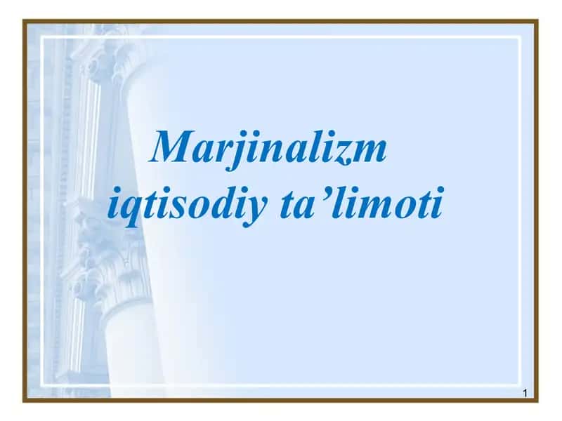 Marjinalizm 1