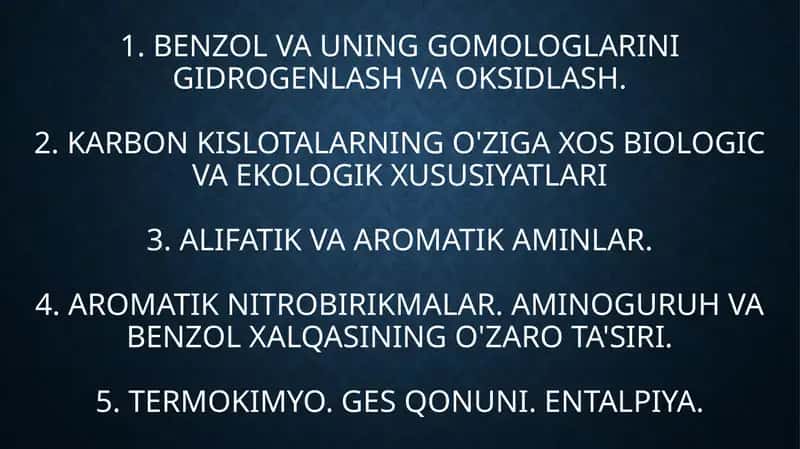Benzol va uning gomologlari 1