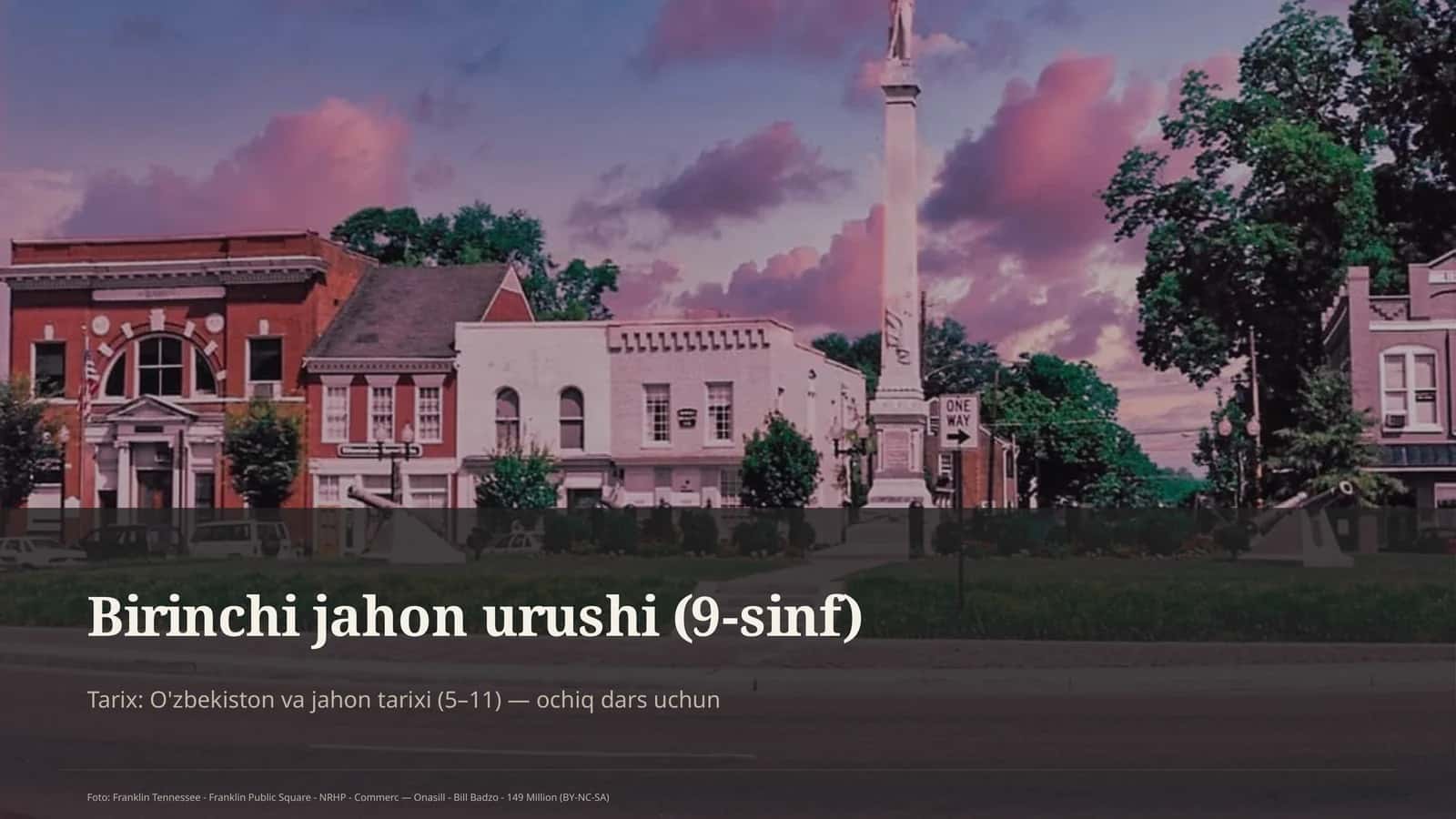 Birinchi jahon urushi (9-sinf) 1