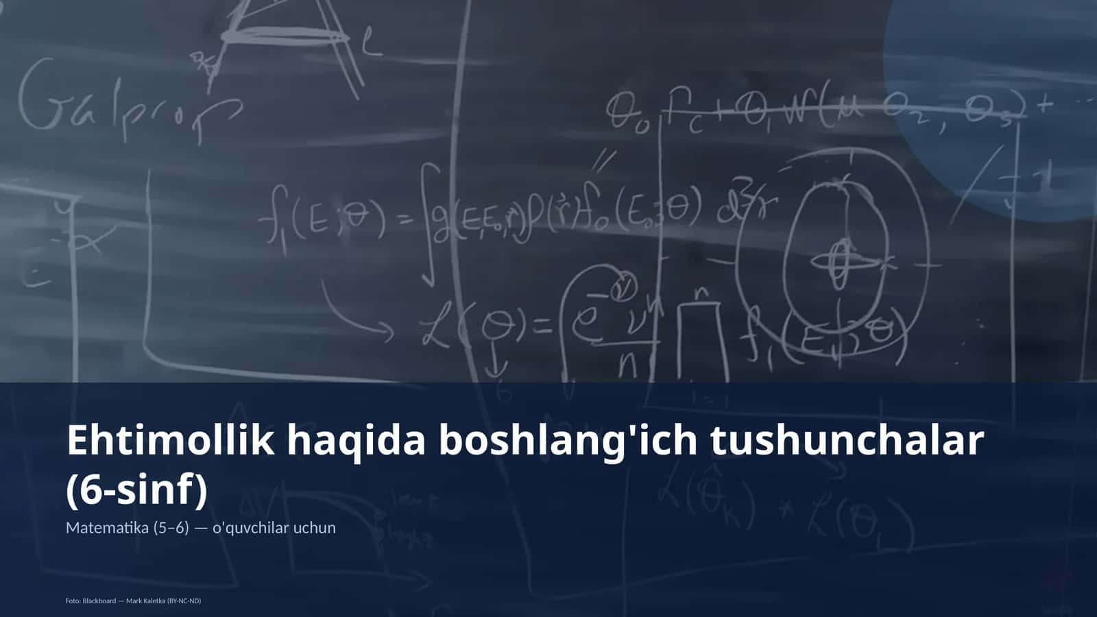 Ehtimollik haqida boshlang'ich tushunchalar (6-sinf) 1