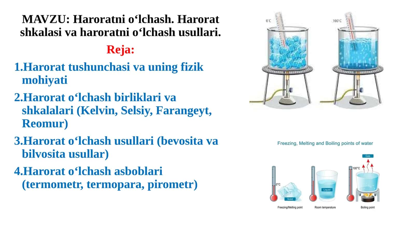 Haroratni o'lchash 1