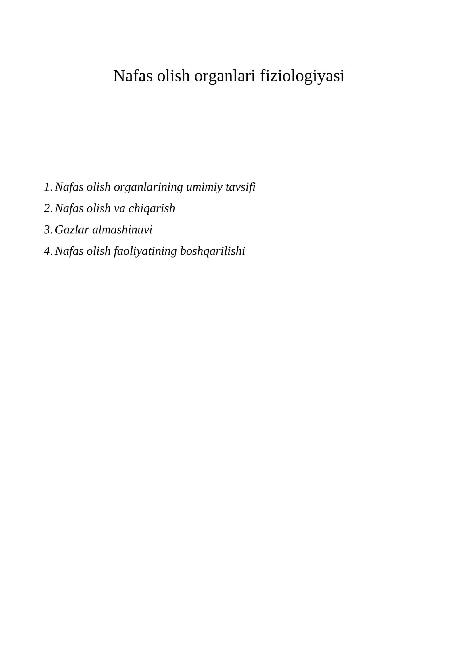 Nafas olish organlari fiziologiyasi 1