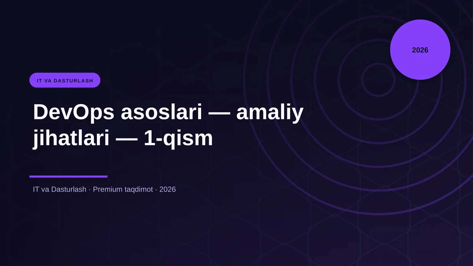 DevOps asoslari — amaliy jihatlari — 1-qism 1