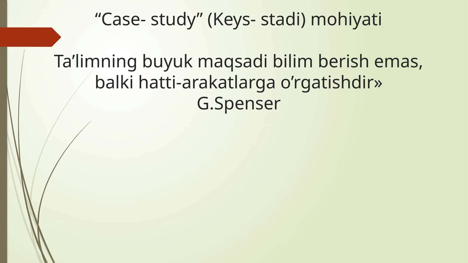“Case- study” (Keys- stadi) mohiyati 1