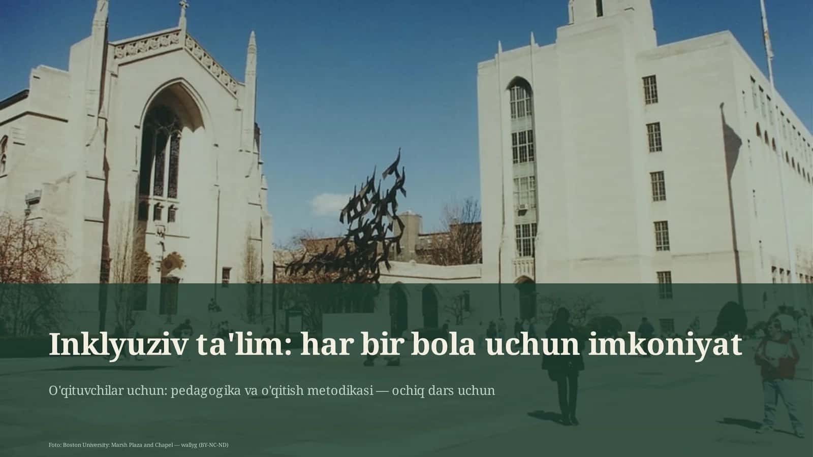 Inklyuziv ta'lim: har bir bola uchun imkoniyat 1