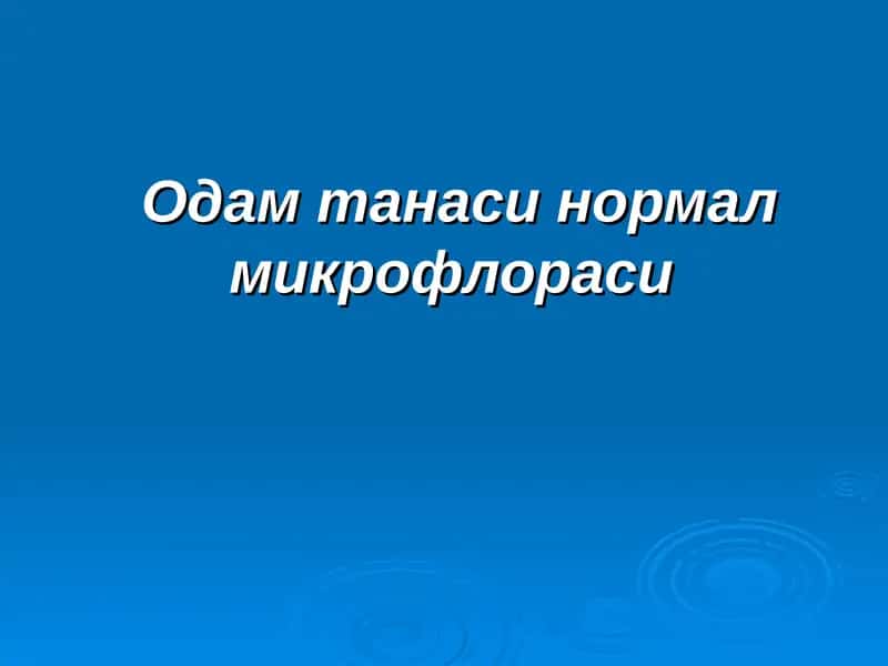 Микрофлора 1
