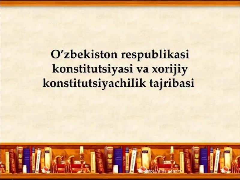 O’zbekiston Respublikasi Konstitutsiyasi 1
