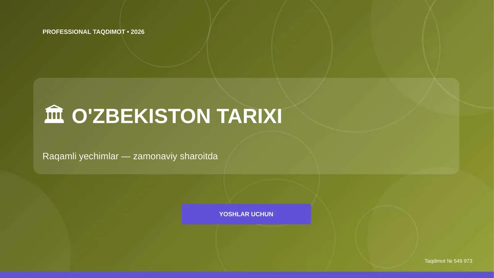 O'ZBEKISTON TARIXI 1