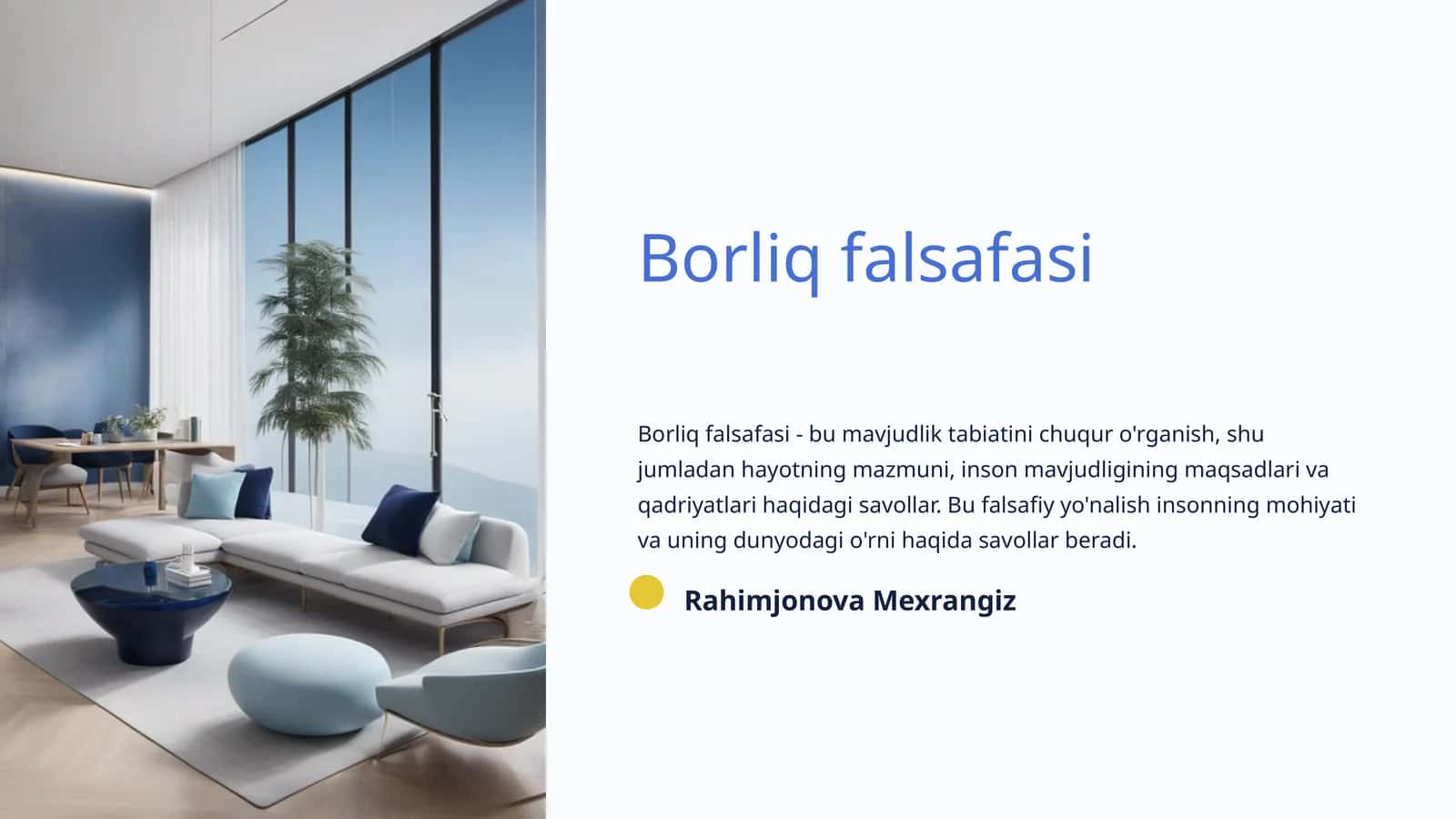 Borliq falsafasi 1
