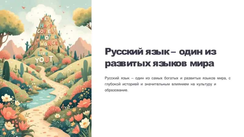 Русский язык – один из развитых языков мира 1