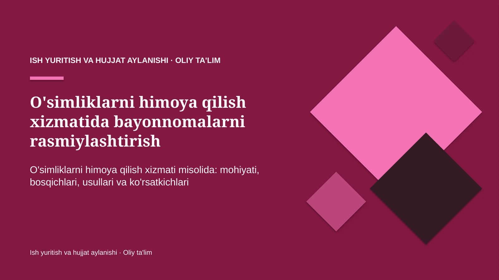 o'simliklarni himoya qilish xizmatida bayonnomalarni rasmiylashtirish 7731 1