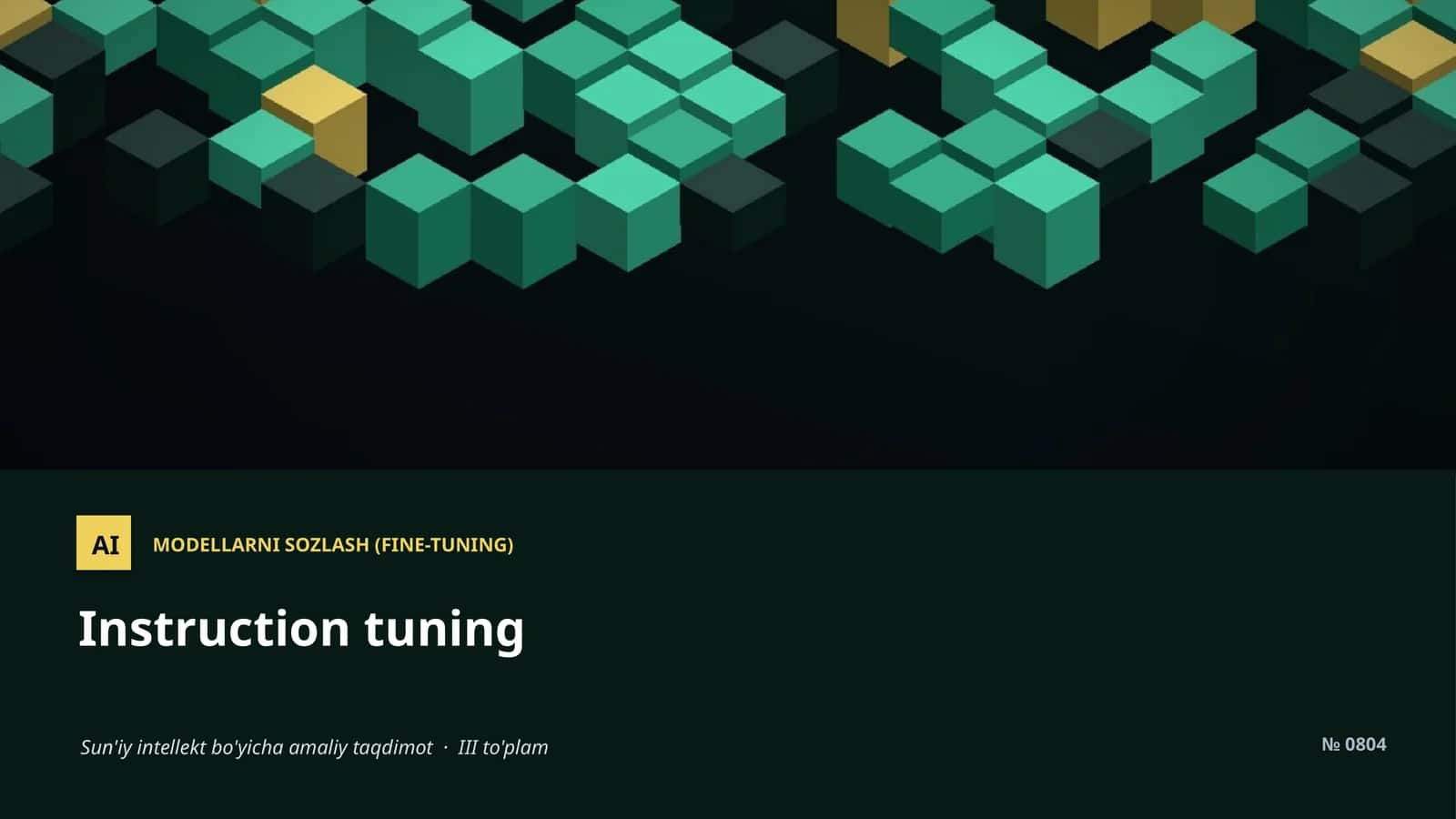MODELLARNI SOZLASH (FINE-TUNING) 1