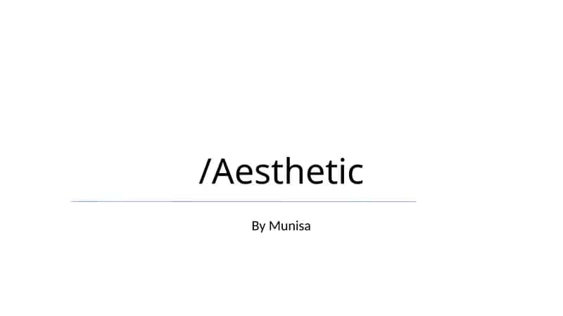 Estetika 1