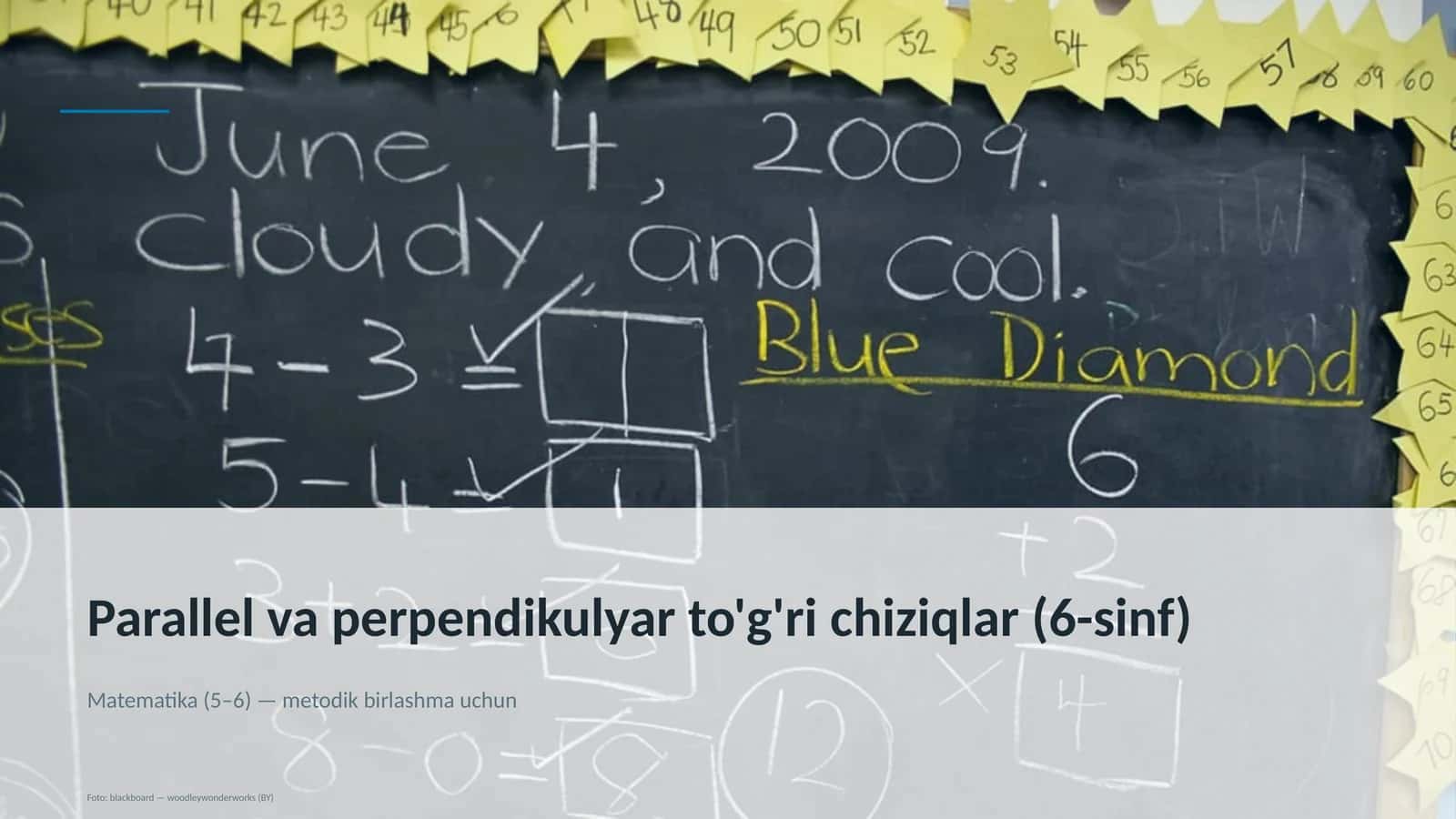 Parallel va perpendikulyar to'g'ri chiziqlar (6-sinf) 1