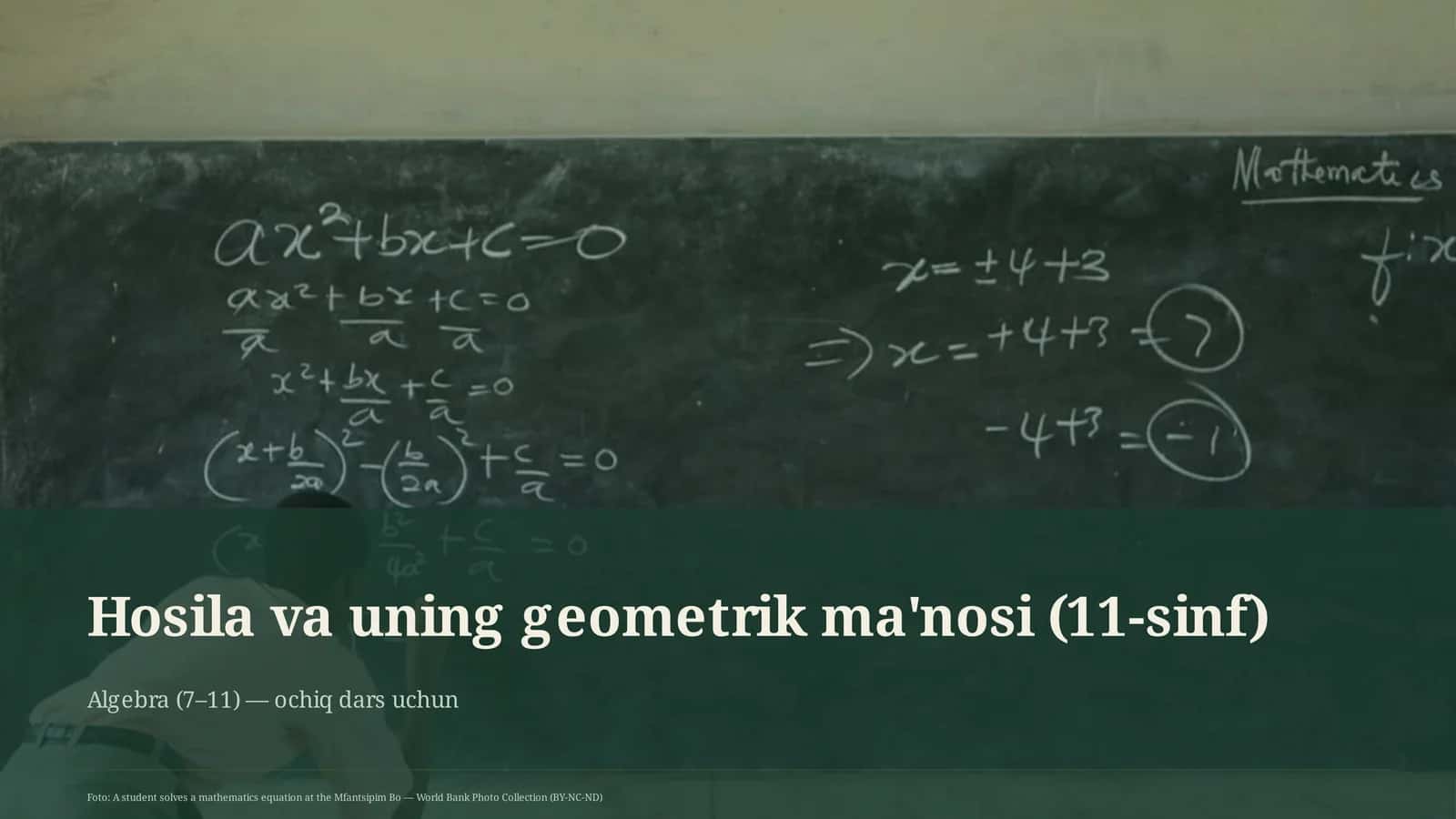Hosila va uning geometrik ma'nosi (11-sinf) 1