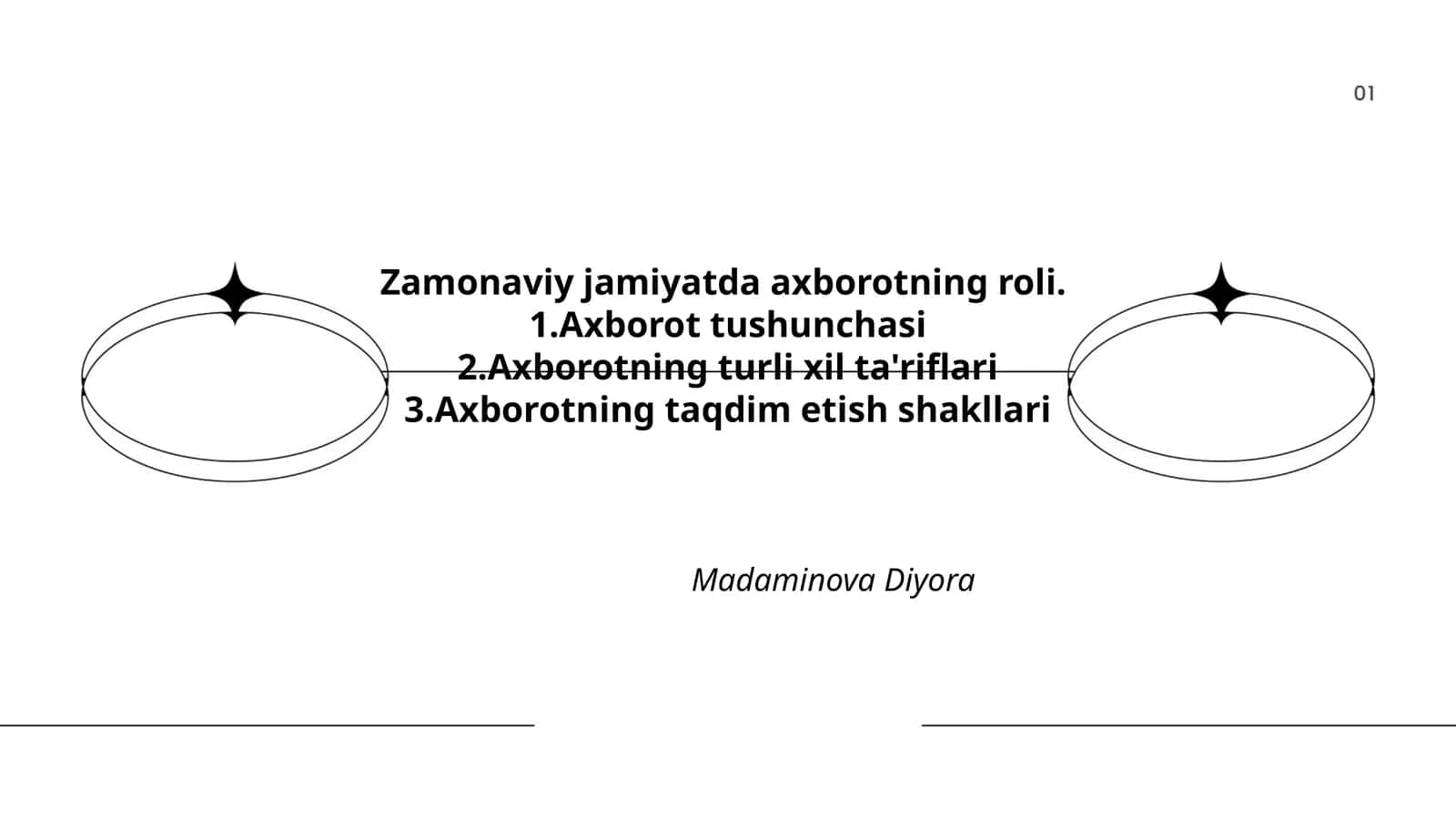 Axborotning turli xil ta'riflari 1