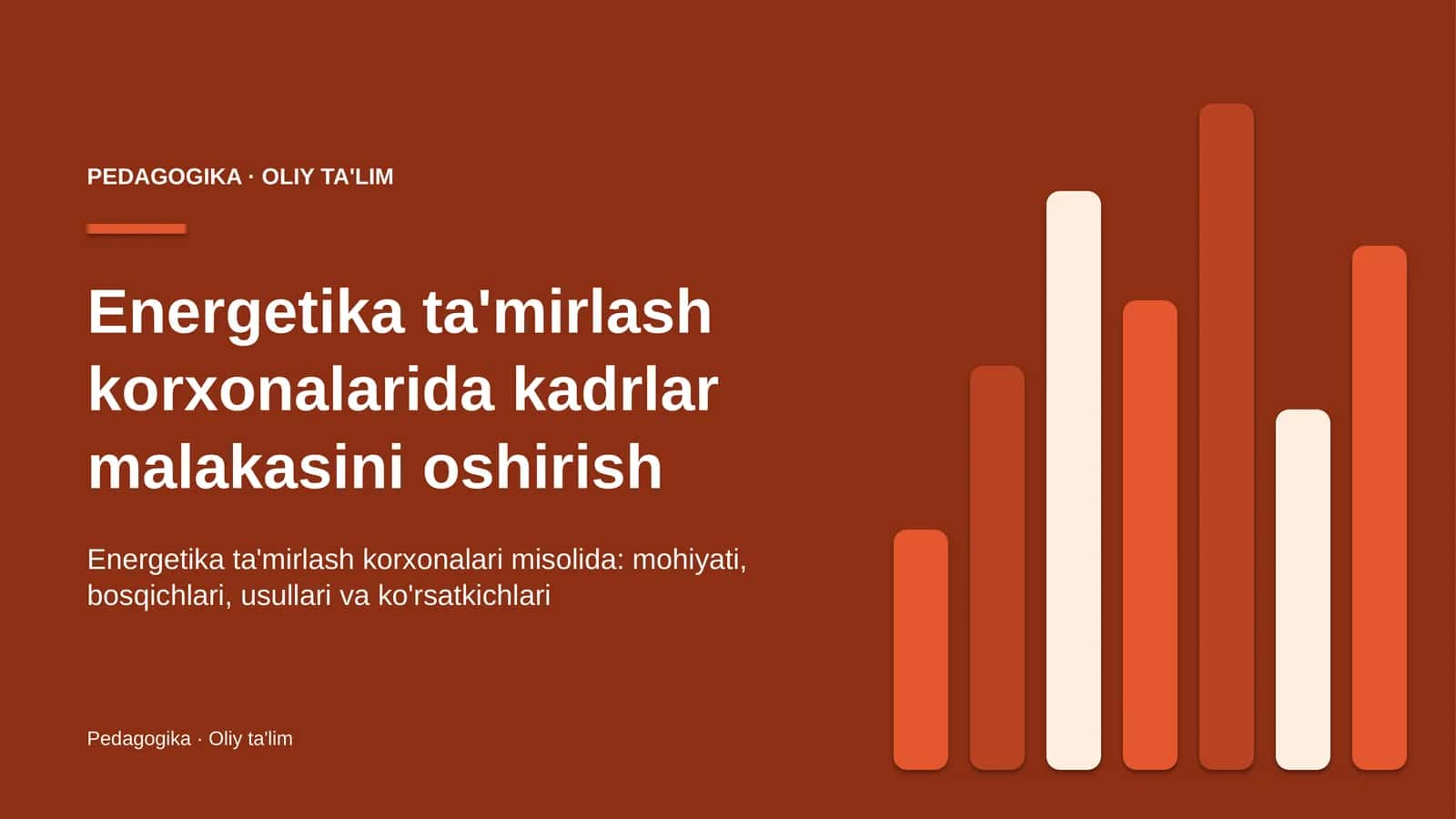 energetika ta'mirlash korxonalarida kadrlar malakasini oshirish 2309 1