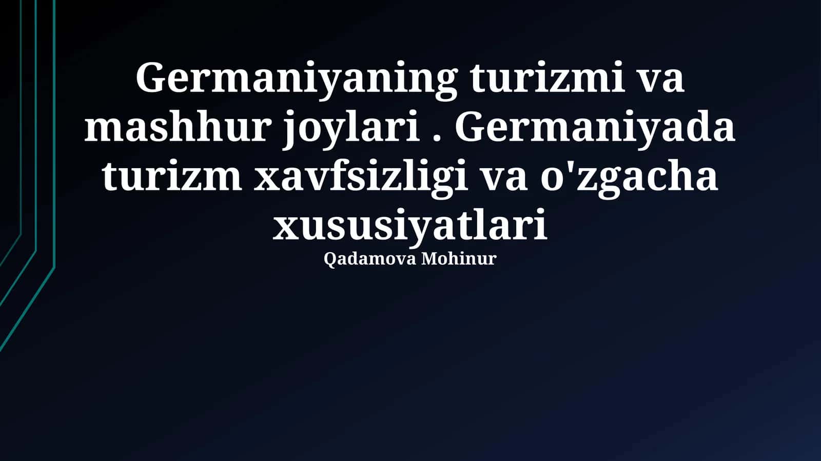 Germaniyaning turizmi va mashhur joylari 1