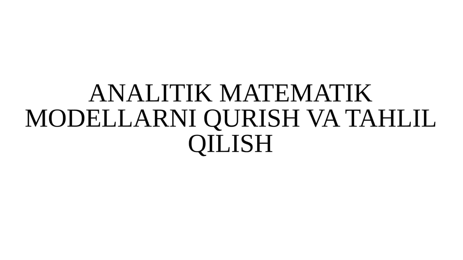 O'zarota'sirqiluvchi populyatsiyalar dinamikasi 1