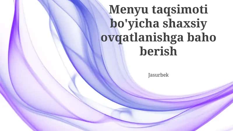 Oziq-ovqat tanqisligi va tavsiyalar 1