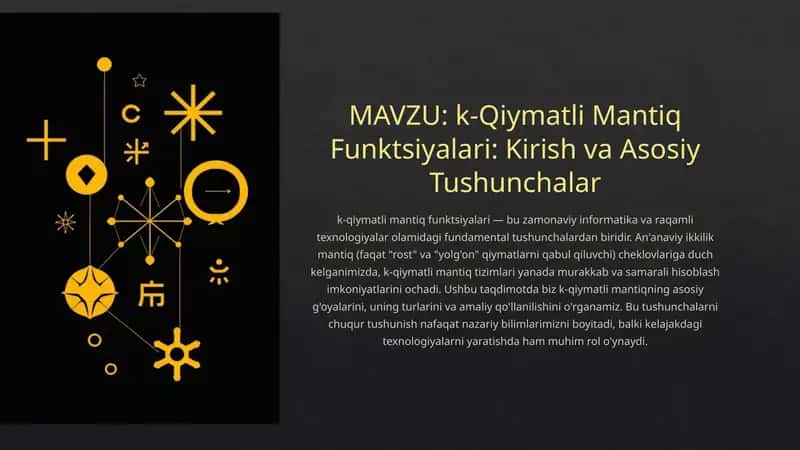 Mantiq funksiyalar 1