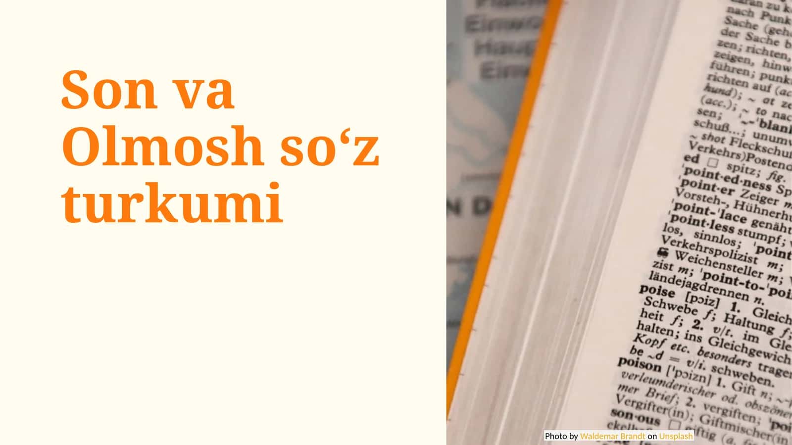 Son va Olmosh soʻz turkumi 1