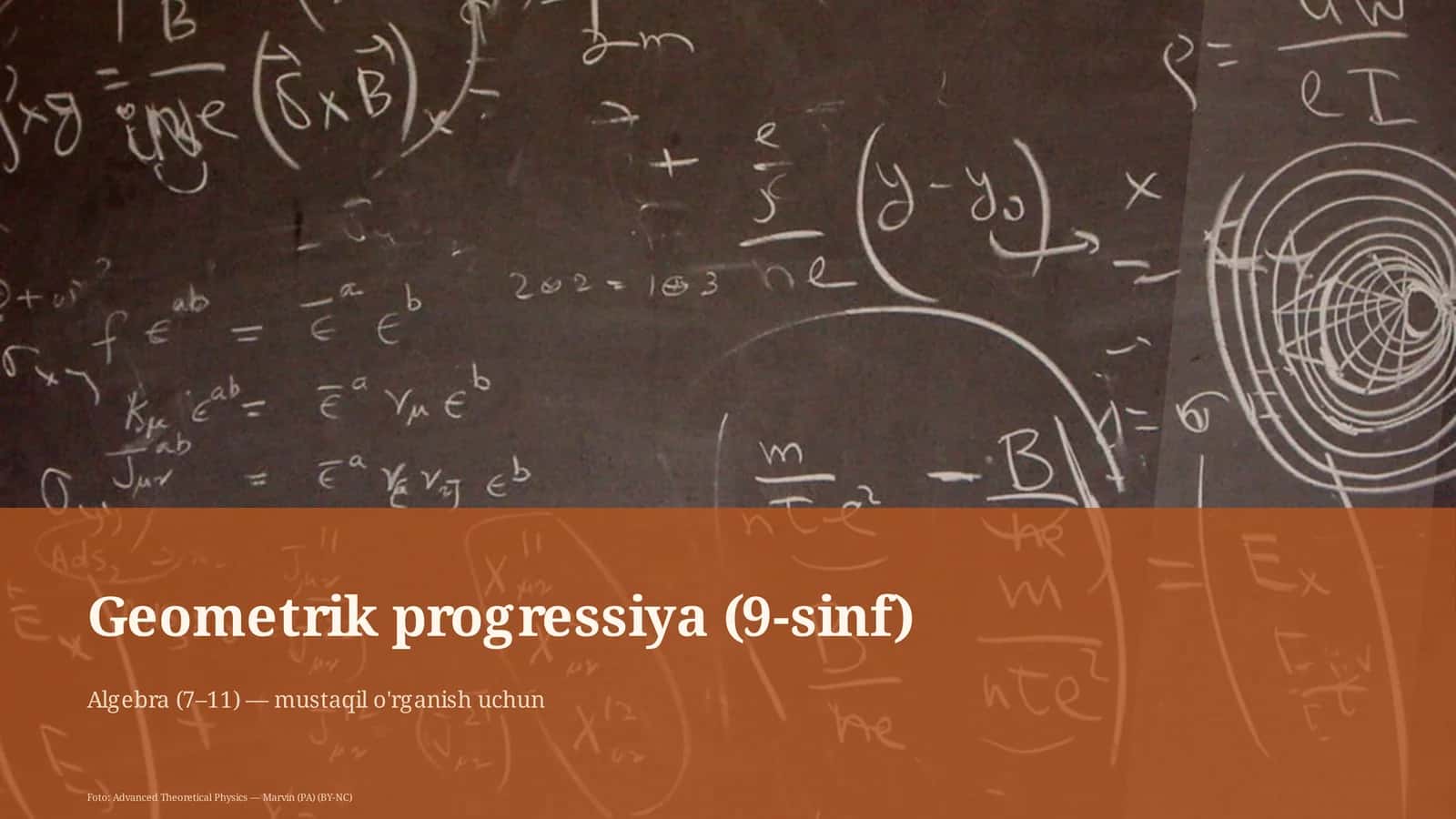 Geometrik progressiya (9-sinf) 1