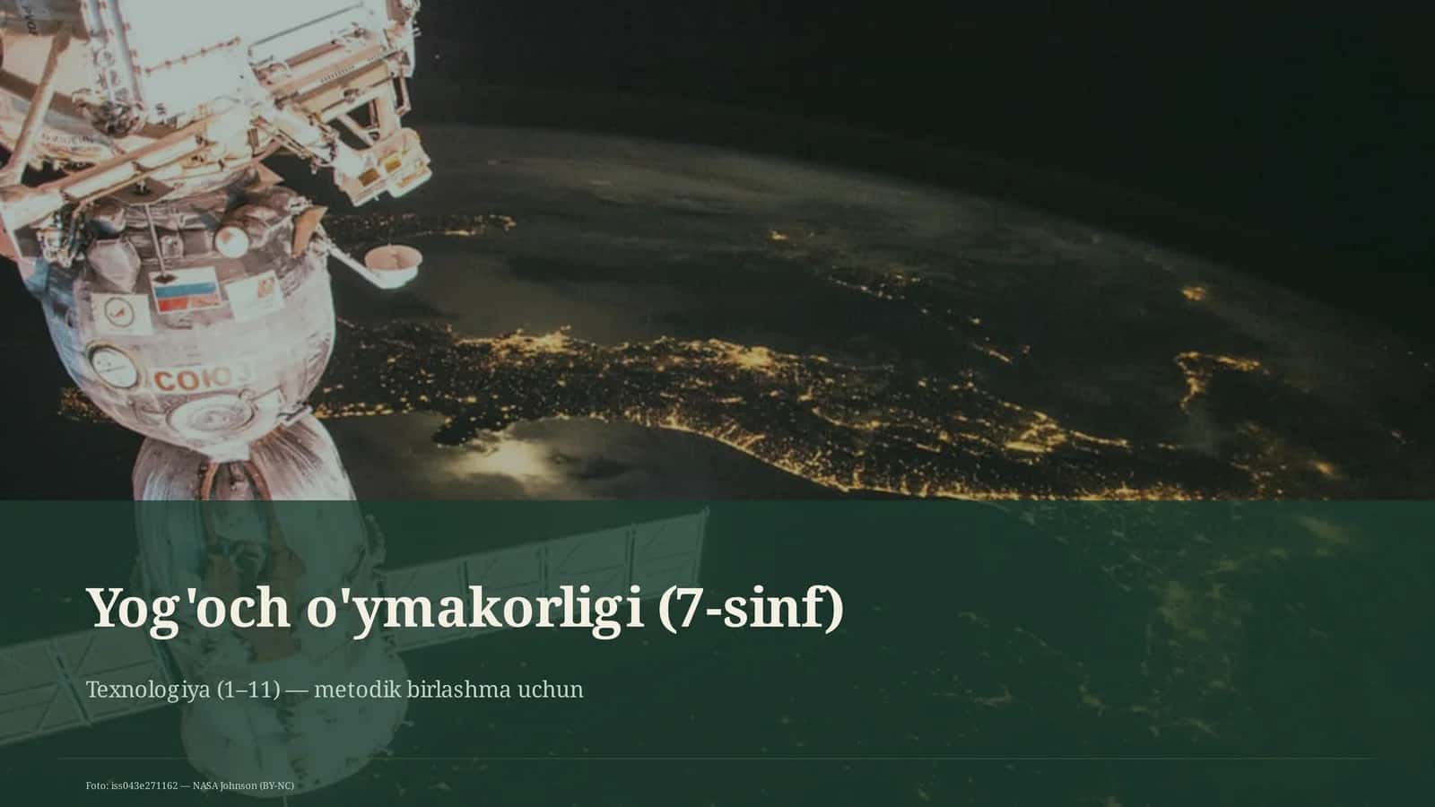 Yog'och o'ymakorligi (7-sinf) 1