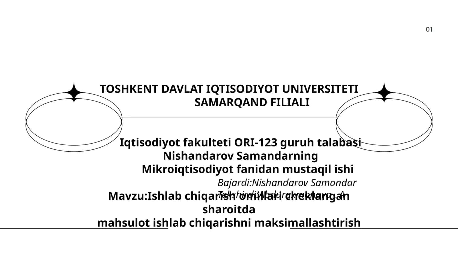 Ishlab chiqarish omillari cheklangan sharoitda mahsulot ishlab chiqarishni maksimallashtirish 1