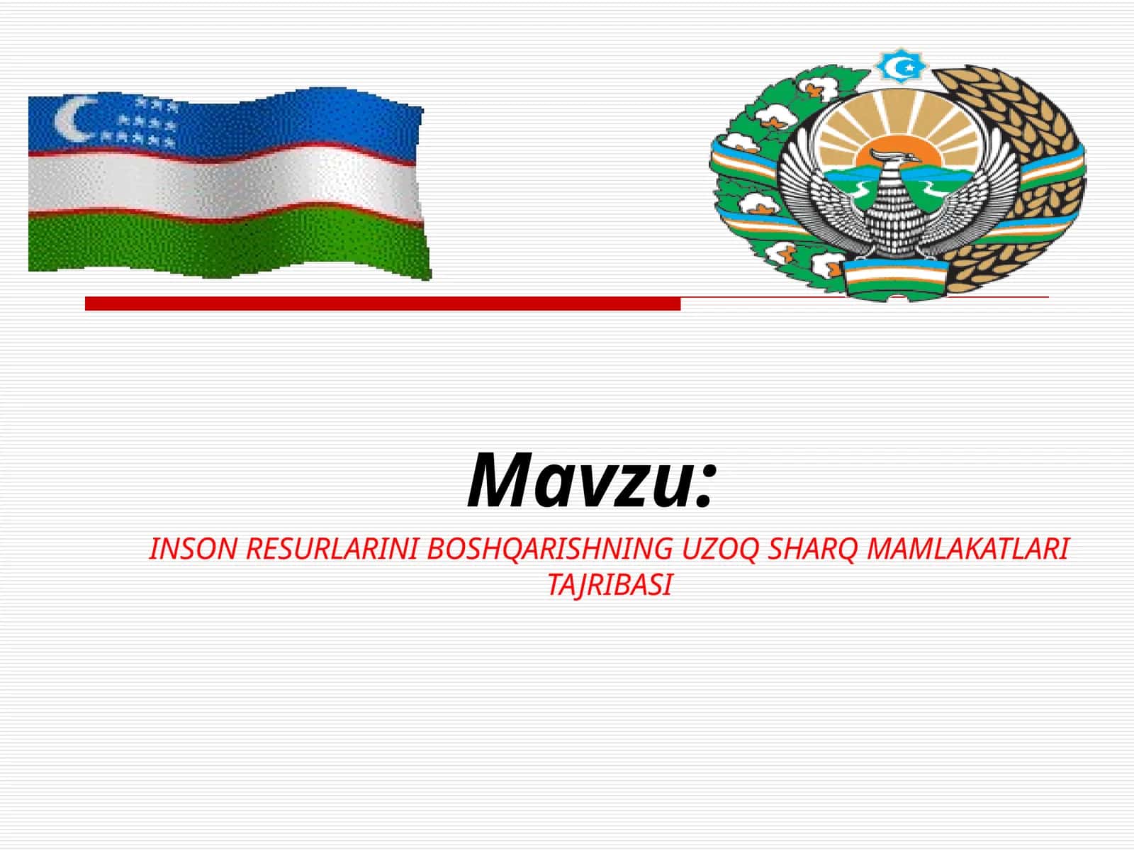 Inson resurlarini boshqarishning uzoq sharq mamlakatlari tajribasi 1